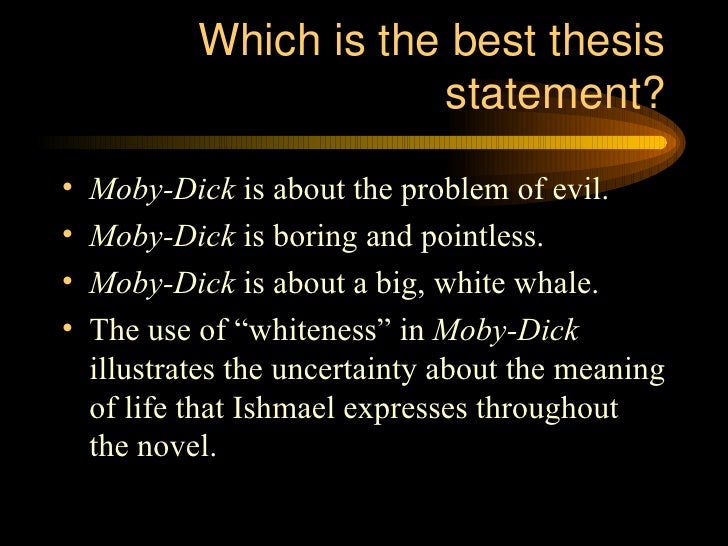 thesis statment for moby dick Thesis statment for moby dick